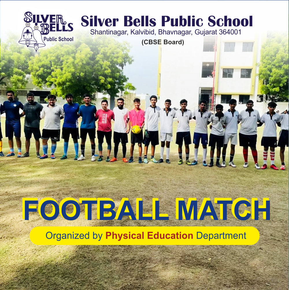 Football Match by PE Department silver bells public school cbse board kalvibid bhavnagar gujarat