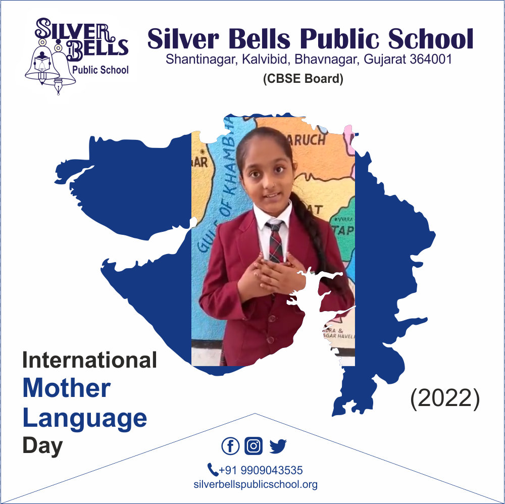 International Mother Language Day silver bells public school cbse board kalvibid bhavnagar gujarat
