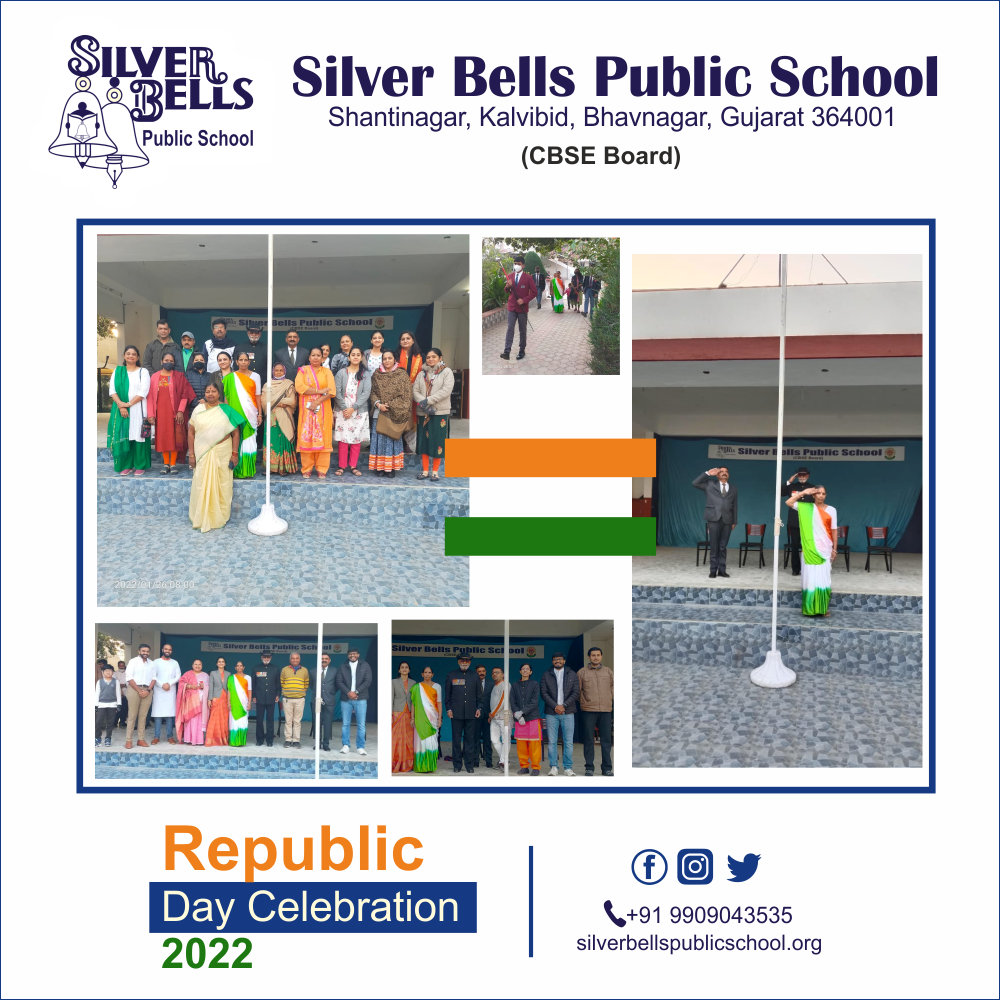 Republic Day Celebration 2022 silver bells public school cbse kalvibid bhavnagar gujarat