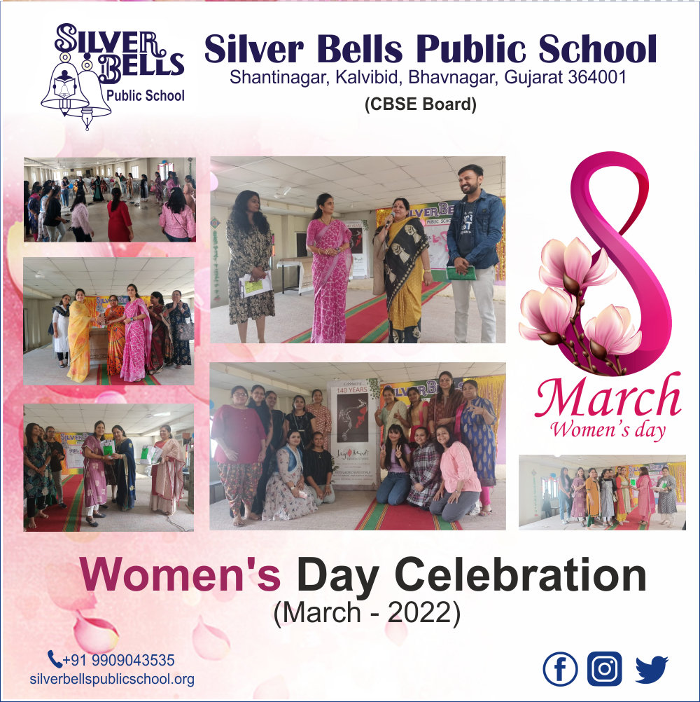 Women’s Day Celebration 2022 silver bells public school cbse board kalvibid bhavnagar gujarat