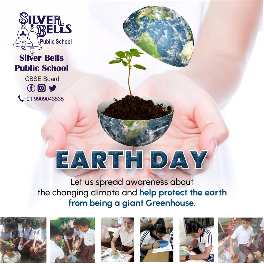 World Earth Day Celebration silver bells public school cbse board kalvibid bhavnagar gujarat