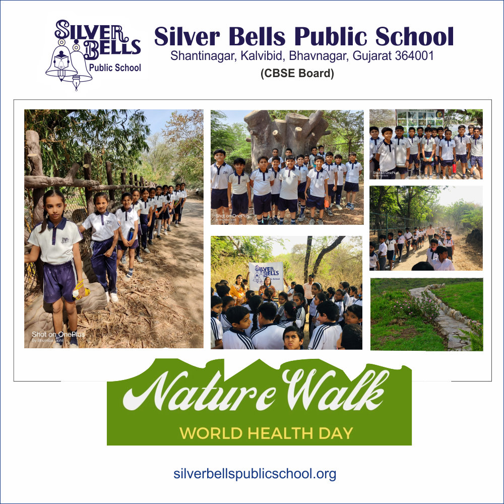 World Health Day Nature Walk silver bells public school cbse board kalvibid bhavnagar gujarat