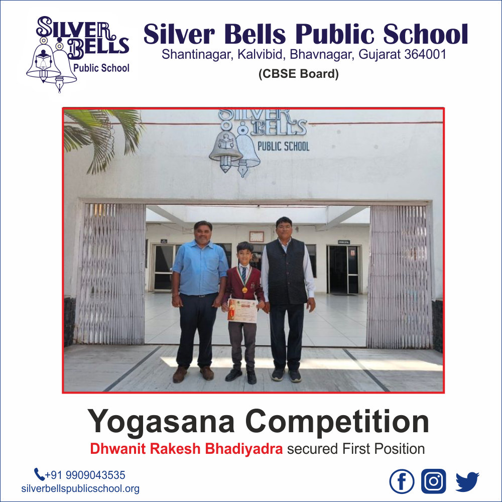 Yogasana Competition Dhwanit Bhadiyadra silver bells public school cbse board kavibid bhavnagar gujarat