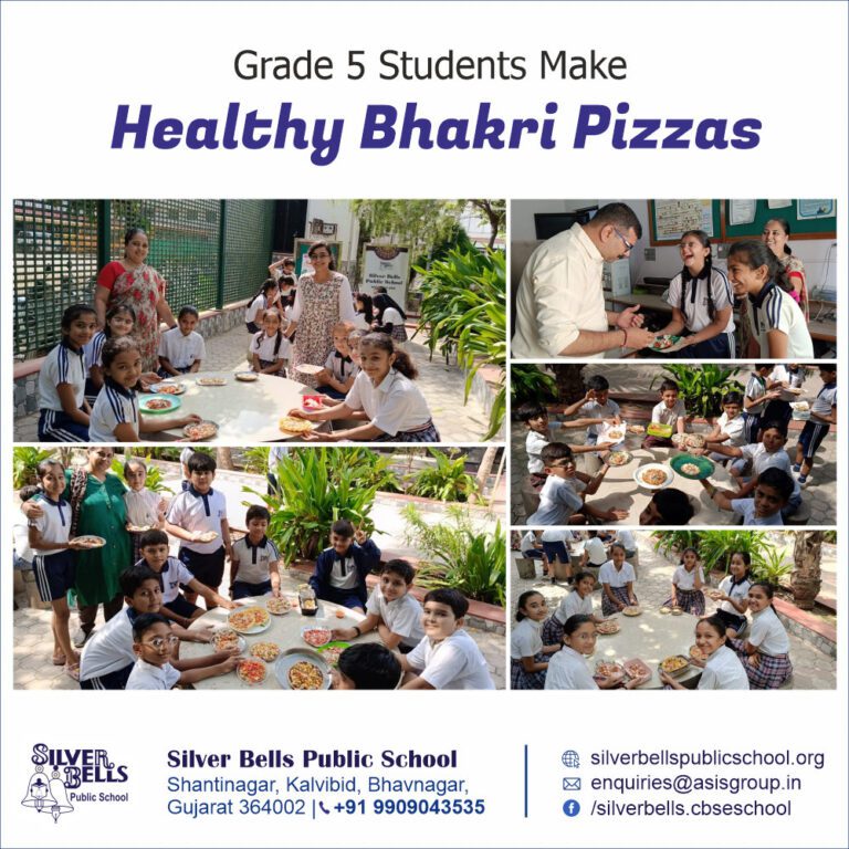 Grade 5 Students Make Healthy Bhakri Pizzas