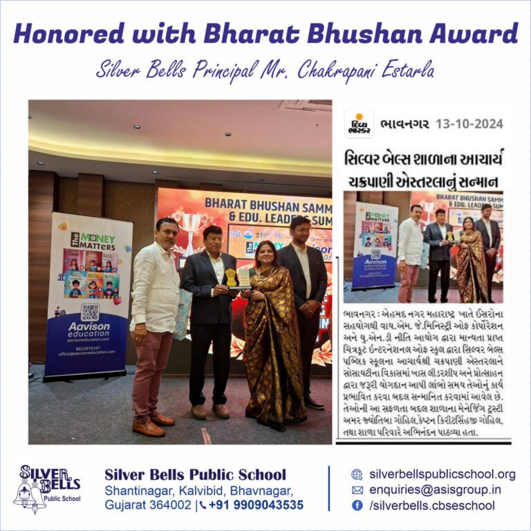 Silver Bells Principal Mr. Chakrapani Estarla Honored with Bharat Bhushan Award
